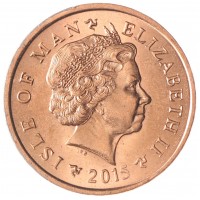 Остров Мэн 1 пенни 2015