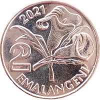Монета Эсватини Свазиленд 2 емаленгени 2021