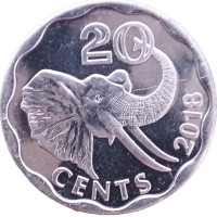 Монета Свазиленд 20 центов 2018