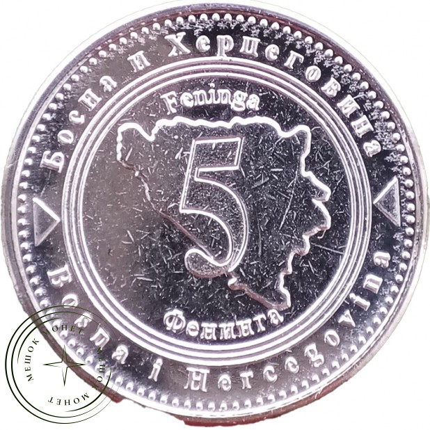 Босния и Герцеговина 5 фенингов 2025 — 937046454