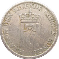 Монета Норвегия 1 крона 1957