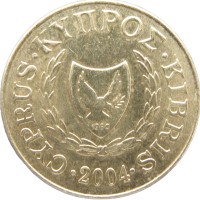 Монета Кипр 5 центов 2004