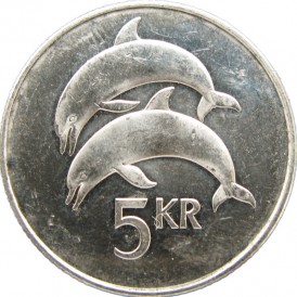 Монета Исландия 5 крон 1996