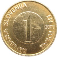 Монета Словения 1 толар 2000