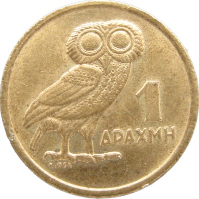 Монета Греция 1 драхма 1973