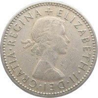 Монета Великобритания 1 шиллинг 1958