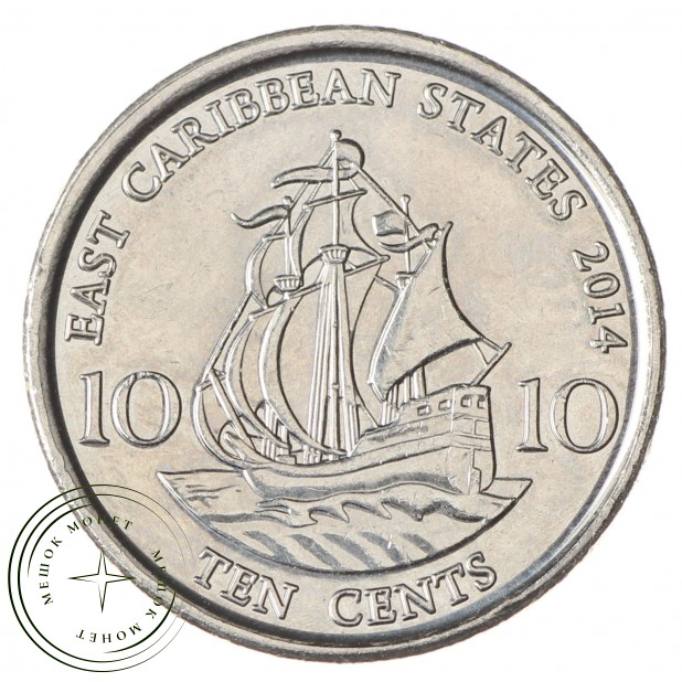 Карибы 10 центов 2014