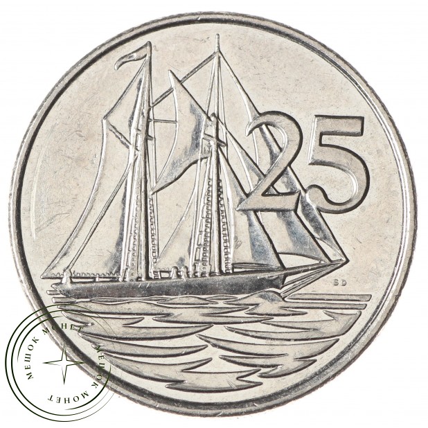 Каймановы острова 25 центов 2013