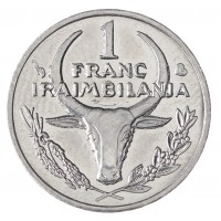 Монета Мадагаскар 1 франк 2002