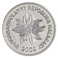 Монета Мадагаскар 1 франк 2002
