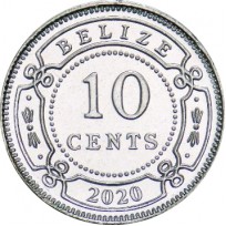 Монета Белиз 10 центов 2020
