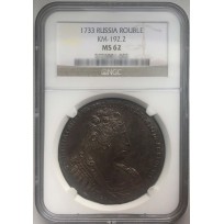 Монета 1 рубль 1733