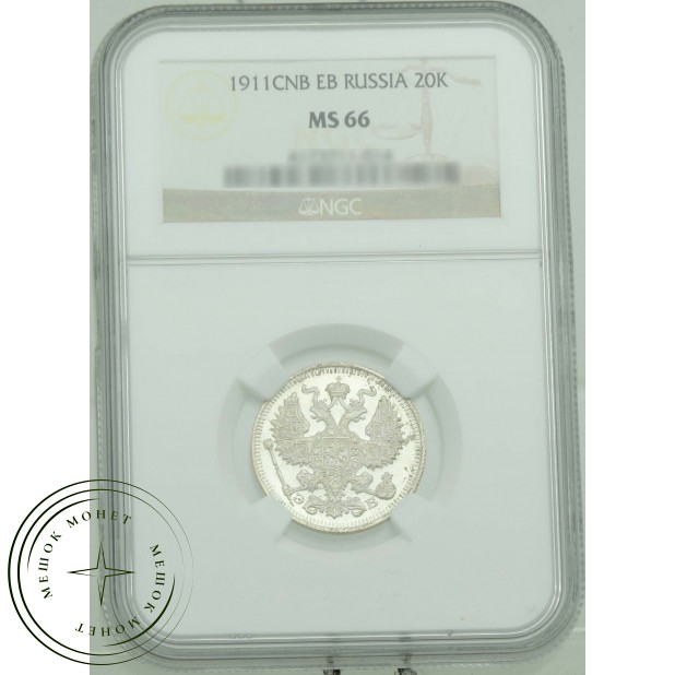 20 копеек 1911 СПБ ЭБ