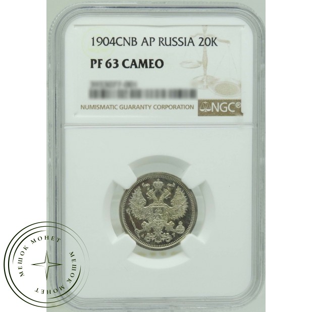 20 копеек 1904 СПБ АР