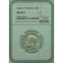 Монета 50 копеек 1896 АГ