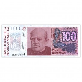 Банкнота Аргентина 100 аустралей 1985