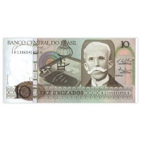 Банкнота Бразилия 10 крузадо 1987