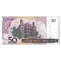 Банкнота Бразилия 50 крузадо 1986