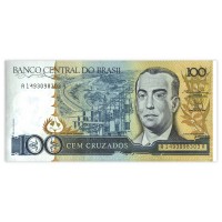 Банкнота Бразилия 100 крузадо 1986