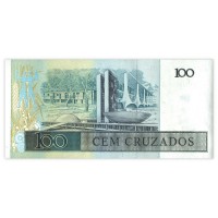 Банкнота Бразилия 100 крузадо 1986