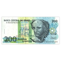 Банкнота Бразилия 200 крузейро 1990