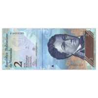 Банкнота Венесуэла 2 боливара 2013