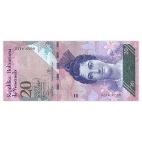 Банкнота Венесуэла 20 боливар 2013