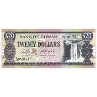 Банкнота Гайана 20 долларов 2018