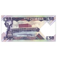Банкнота Замбия 50 квача 1980
