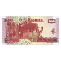 Банкнота Замбия 50 квача 1992