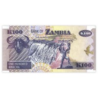 Банкнота Замбия 100 квача 1992