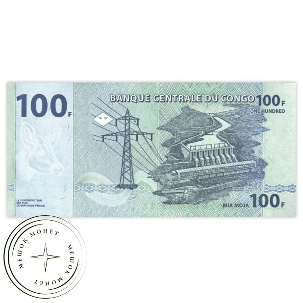 Конго 100 франков 2007