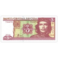 Банкнота Куба 3 песо 2005 Эрнесто Че Гевара