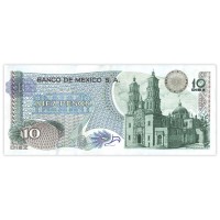 Банкнота Мексика 10 песо 1977