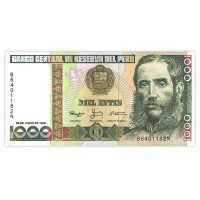 Банкнота Перу 1000 интис 1988