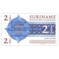 Банкнота Суринам 2,5 доллара 2004