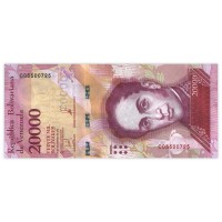 Банкнота Венесуэла 20000 боливар 2017
