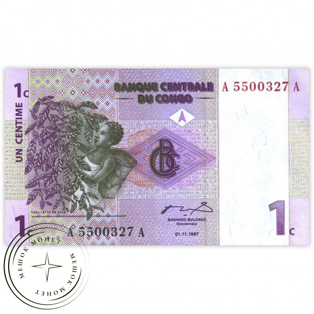 Конго 1 сантим 1997