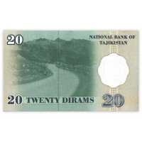 Банкнота Таджикистан 20 дирам 1999