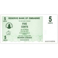 Банкнота Зимбабве 5 долларов 2006