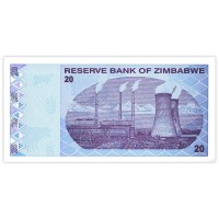 Банкнота Зимбабве 20 долларов 2009