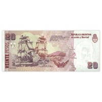 Банкнота Аргентина 20 песо 2015