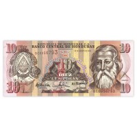 Банкнота Гондурас 10 лемпир 2004