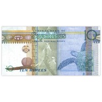 Банкнота Сейшелы 10 рупий 1998