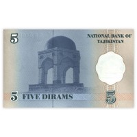 Банкнота Таджикистан 5 дирам 1999