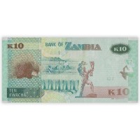 Банкнота Замбия 10 квача 2014