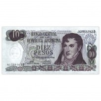 Банкнота Аргентина 10 песо 1973
