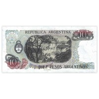 Банкнота Аргентина 10 песо аргентино 1983
