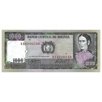 Боливия 1000 песо боливиано 1982