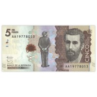 Банкнота Колумбия 5000 песо 2015